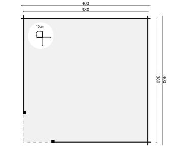 Pavillon Marit 400x400 cm